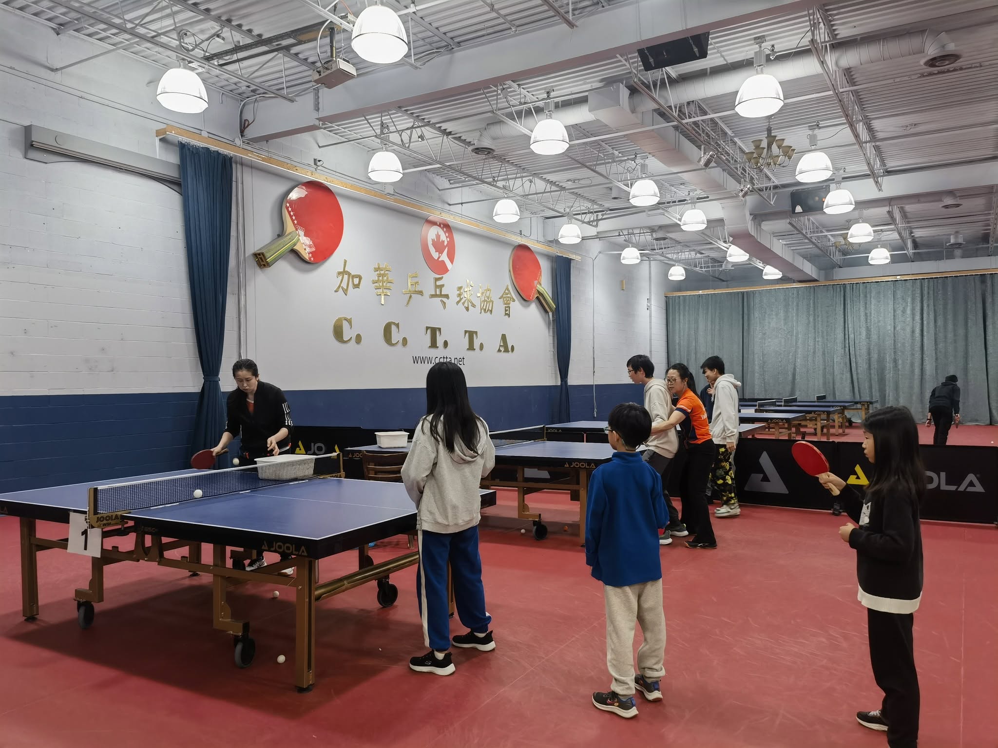 Youth Table Tennis Practicing